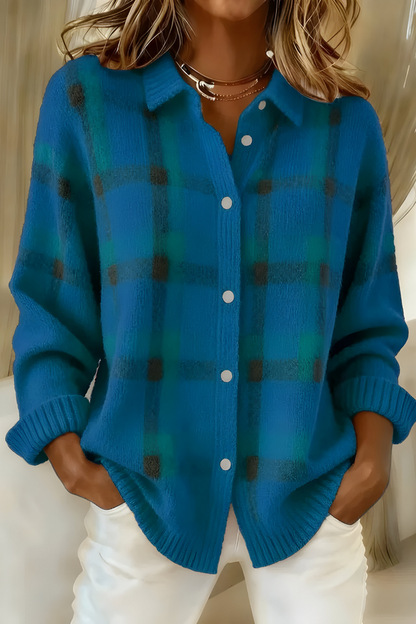 Nerava | Checked Knit Cardigan — Nerava London