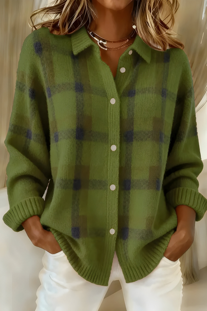 Nerava | Checked Knit Cardigan — Nerava London