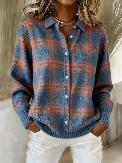 Nerava | Checked Knit Cardigan — Nerava London