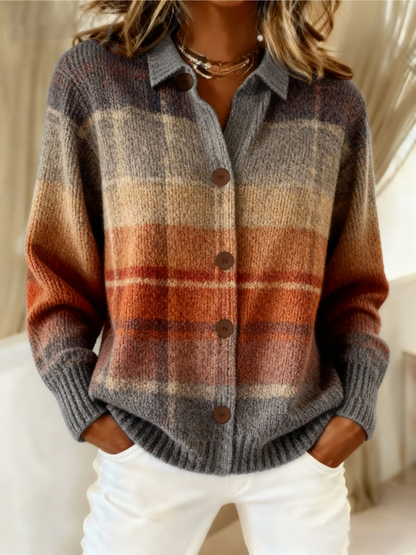 Nerava | Checked Knit Cardigan — Nerava London
